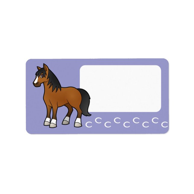 Cartoon Horse Label (Front)