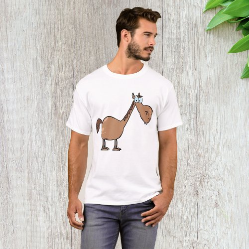 Cartoon Horse Mens T_Shirt