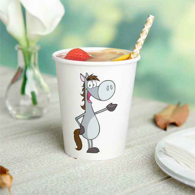 Cartoon Horse Paper Cups (Creator Uploaded)
