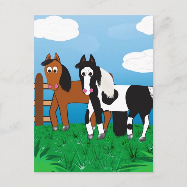 Cartoon horse postcard (Front)