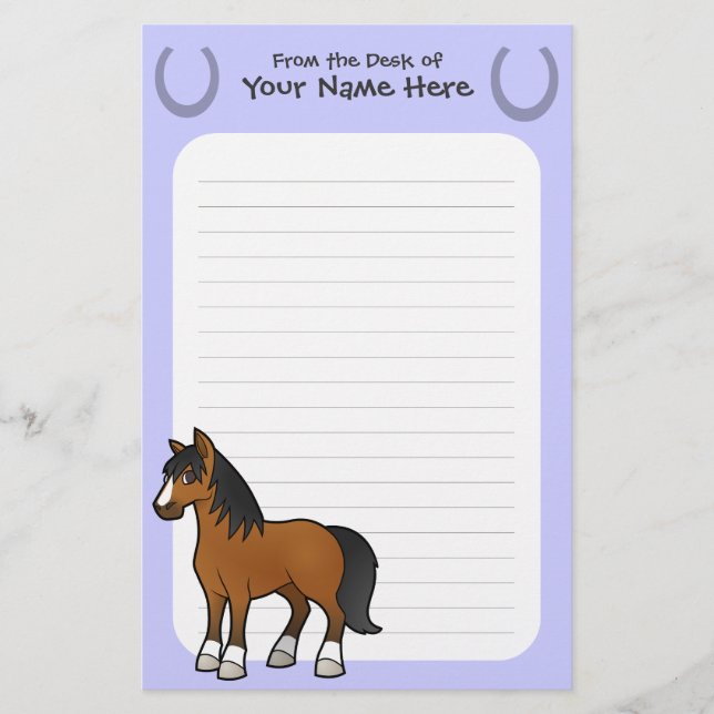 Cartoon Horse Stationery (Front)