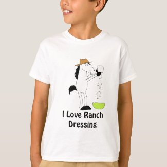 Cartoon Horse With Ranch Dressing T-Shirt