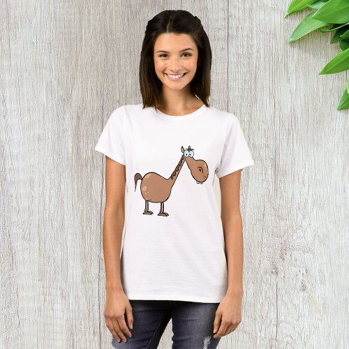 Cartoon Horse Womens T_Shirt