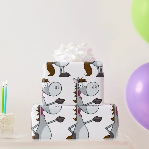 Cartoon Horse Wrapping Paper