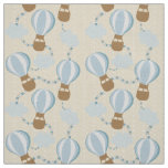 Cartoon Hot Air Balloons and Clouds Kids Pattern Fabric
