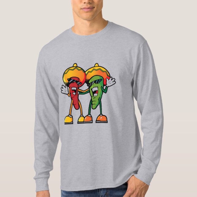 Cartoon hot peppers T-Shirt (Front)