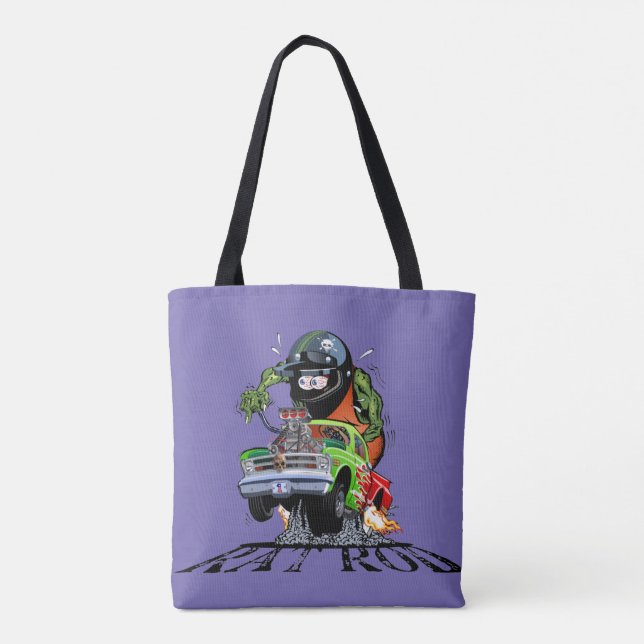 Cartoon hot rod tote bag (Back)