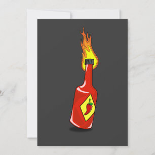 Cartoon Hot Sauce Invitation