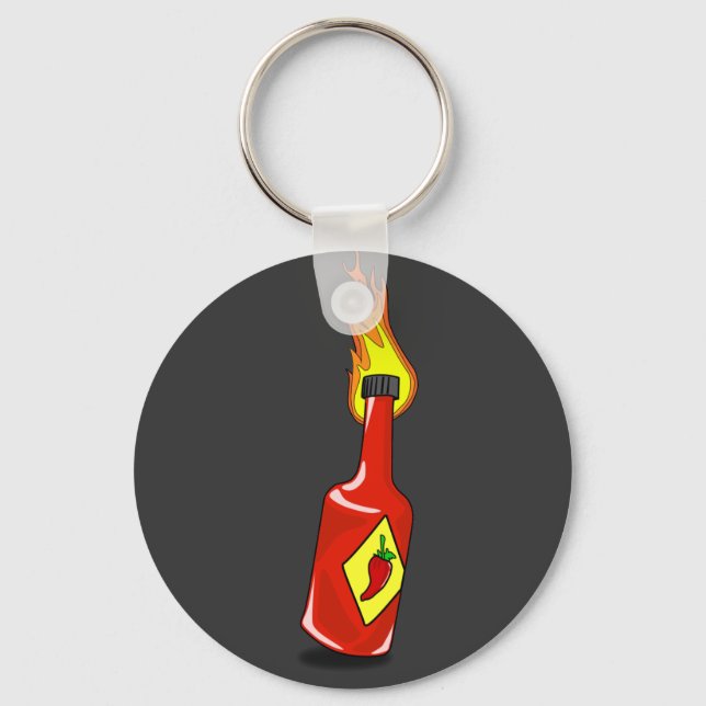 Cartoon Hot Sauce Keychain (Front)