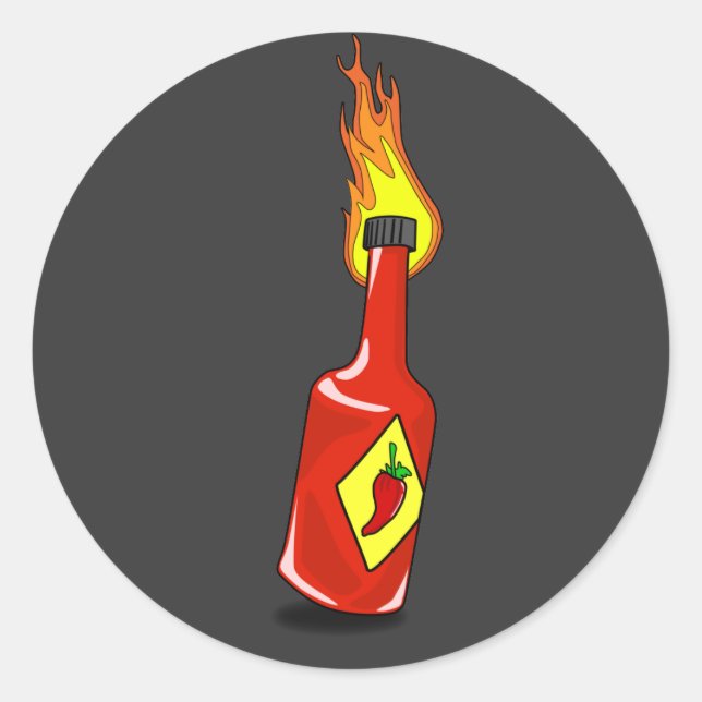 Cartoon Hot Sauce Sticker (Front)