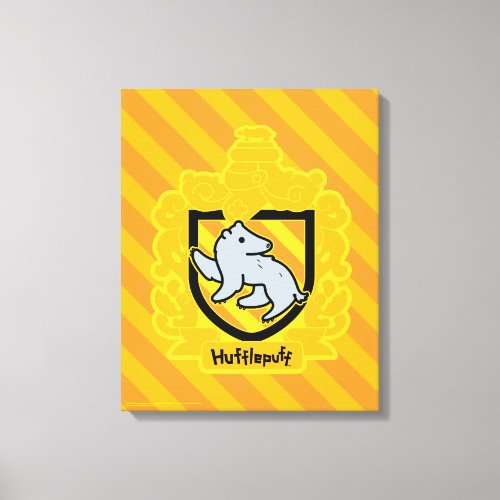 Cartoon Hufflepuff Crest Canvas Print