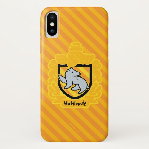 Cartoon Hufflepuff Crest iPhone X Case