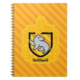 Cartoon Hufflepuff Crest Notebook