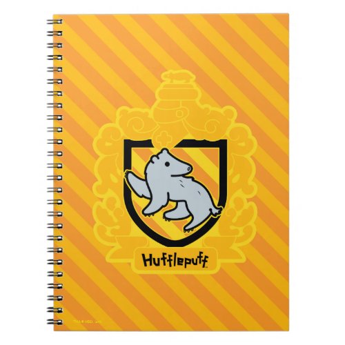 Cartoon Hufflepuff Crest Notebook