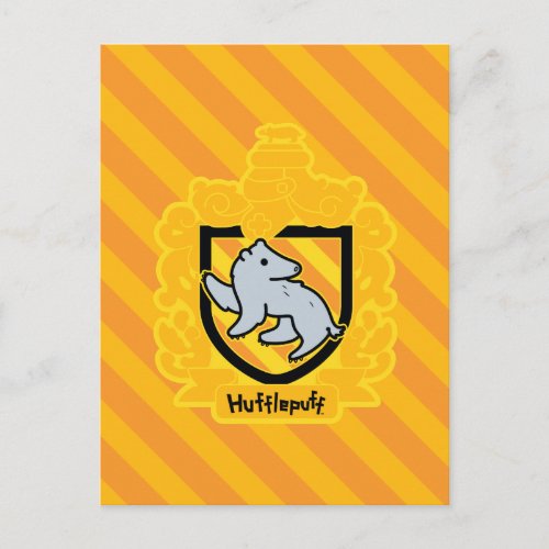 Cartoon Hufflepuff Crest Postcard