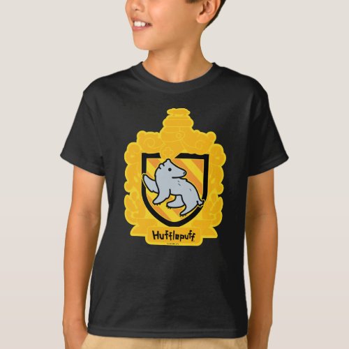 Cartoon Hufflepuff Crest T_Shirt