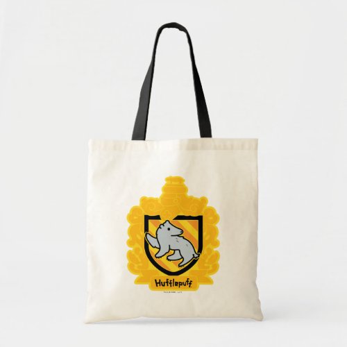 Cartoon Hufflepuff Crest Tote Bag