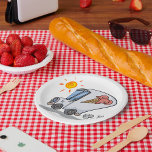 Cartoon Ice Cream Truck Fun Summer Dessert Paper Plates