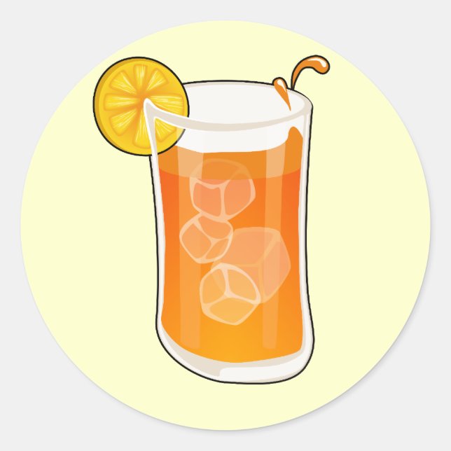 Cartoon Ice tea Sticker (Front)