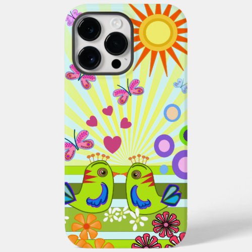 Cartoon iPhone custom case_mate Love Birds Case_Mate iPhone 14 Pro Max Case