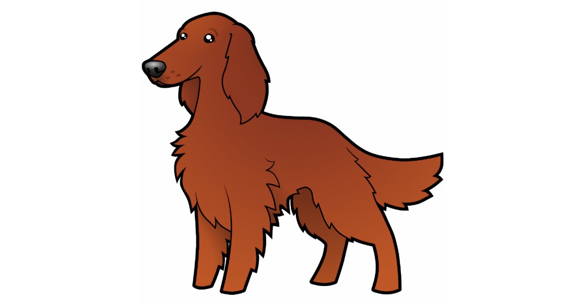 Cartoon Irish / English / Gordon / R&W Setter Cutout | Zazzle.com