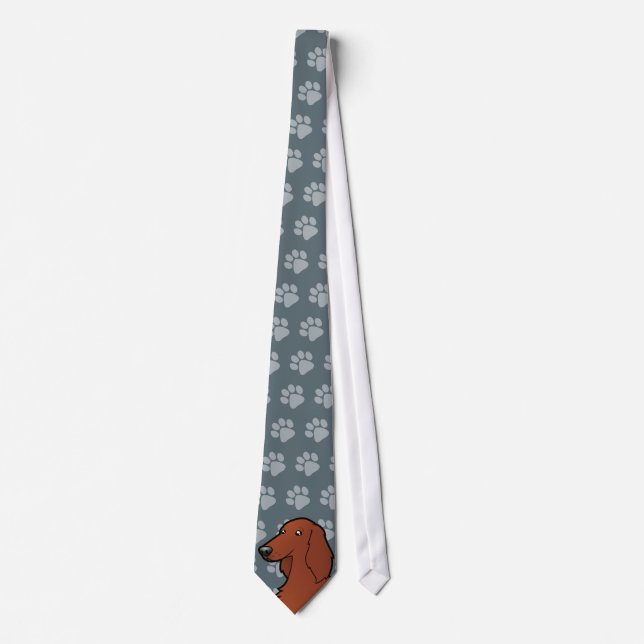 Cartoon Irish / English / Gordon / R&W Setter Neck Tie (Front)