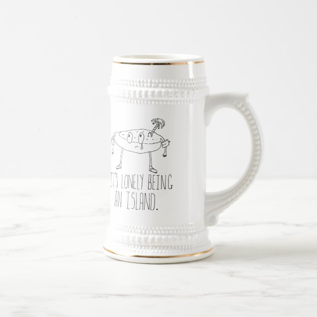 Cartoon Island Beer Stein (Right)