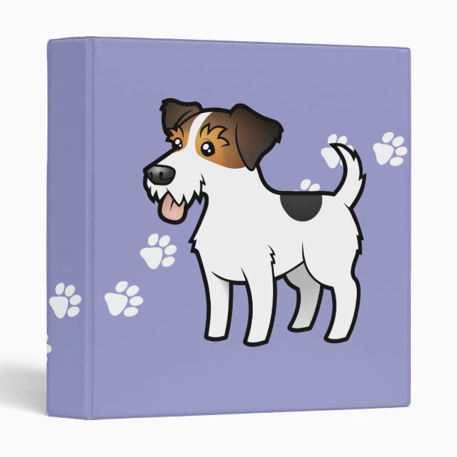 Cartoon Jack Russell Terrier Binder (Front/Spine)