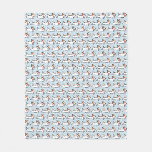 Cartoon Jack Russell Terrier Cartoon Dog Pattern Fleece Blanket