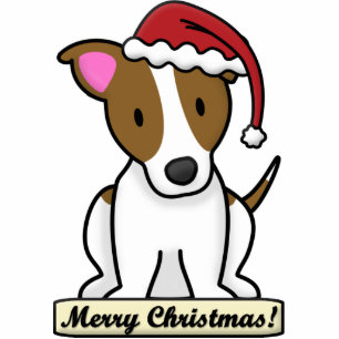 Cartoon Jack Russell Terrier Christmas Ornament