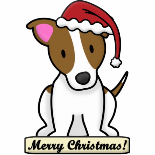 Cartoon Jack Russell Terrier Christmas Ornament