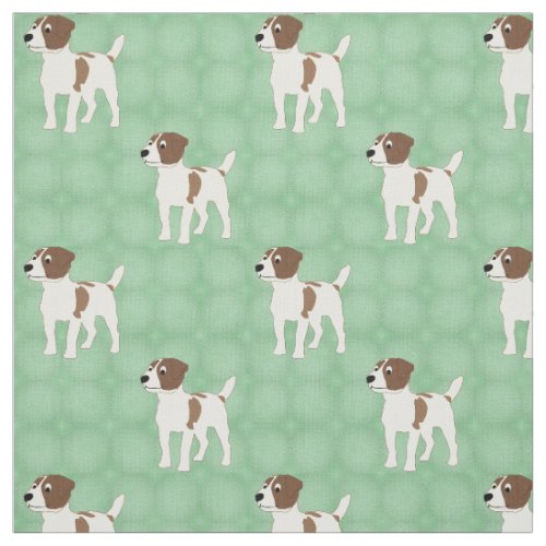 Cartoon Jack Russell Terrier Fabric