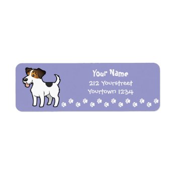 Cartoon Jack Russell Terrier Label by CartoonizeMyPet at Zazzle