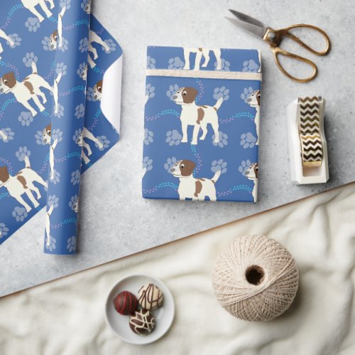 Cartoon Jack Russell Terrier Wrapping Paper