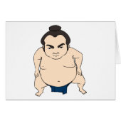Cartoon Japanese Sumo Wrestler (Front Horizontal)