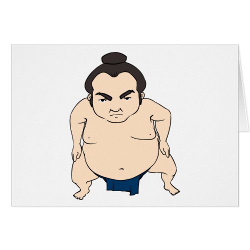 Cartoon Japanese Sumo Wrestler