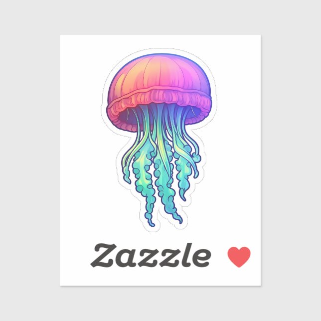 Cartoon jellyfish  sticker (Sheet)
