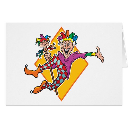 Cartoon Jester Cards (Front Horizontal)