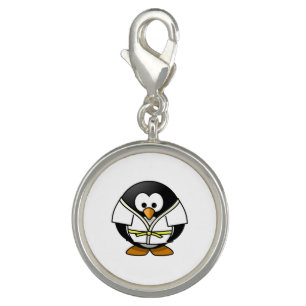 Cartoon Judo Penguin Charm