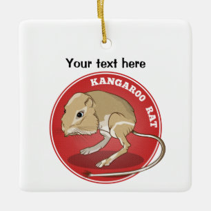 Cartoon Kangaroo Rat Ceramic Ornament
