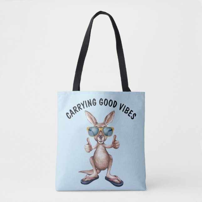 Cartoon Kangaroo Tote Bag (Front)