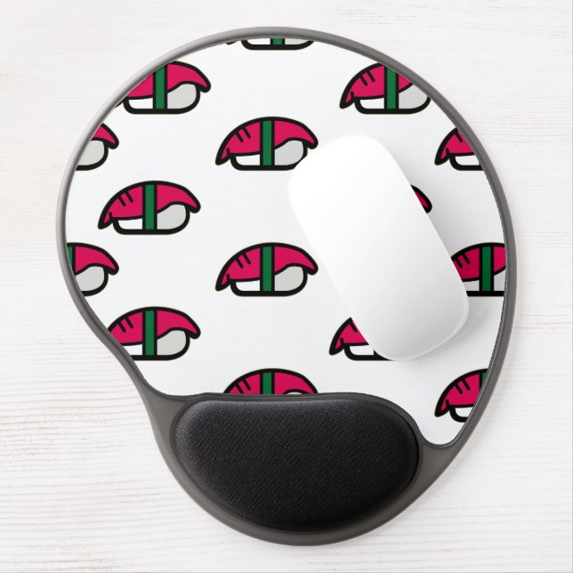 Cartoon Kawaii Sushi, Fish Rice & Seaweed Gel Mouse Pad (Left Side)