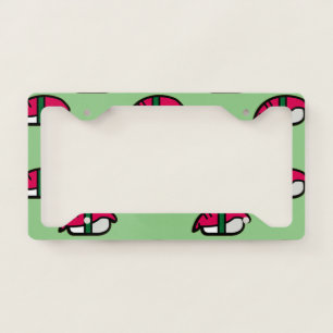 Cartoon Kawaii Sushi, Fish Rice & Seaweed License  Plate Frame