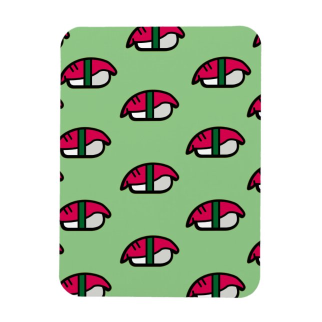 Cartoon Kawaii Sushi, Fish Rice & Seaweed Magnet (Vertical)