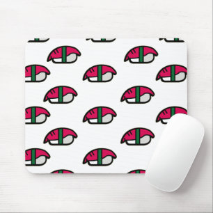 Cartoon Kawaii Sushi, Fish Rice & Seaweed Mouse Pad