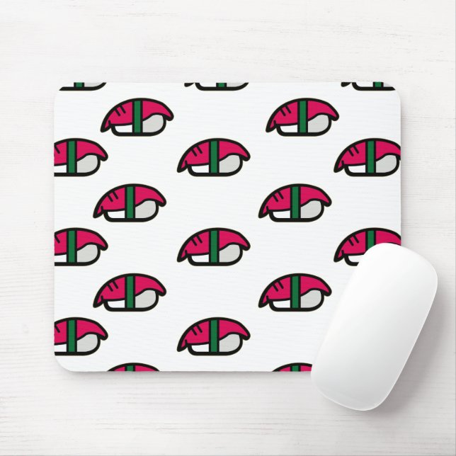 Cartoon Kawaii Sushi, Fish Rice & Seaweed Mouse Pad (With Mouse)
