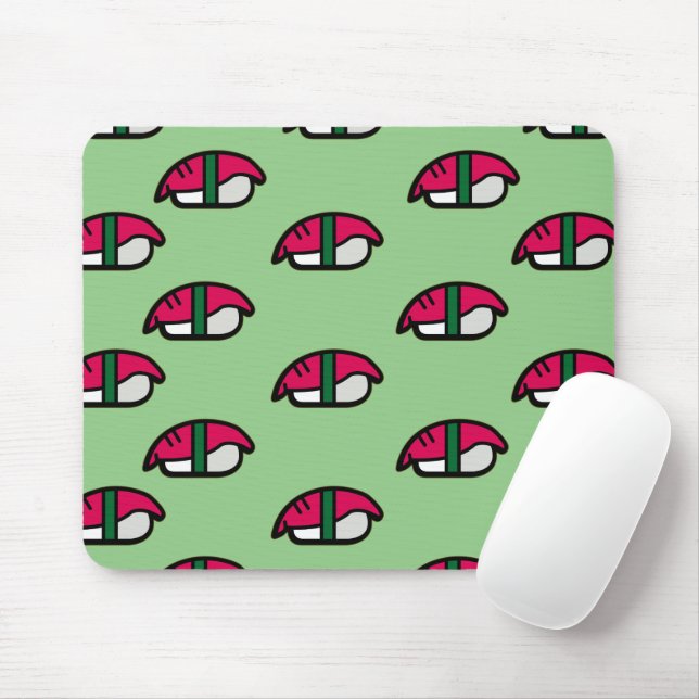Cartoon Kawaii Sushi, Fish Rice & Seaweed Mouse Pad (With Mouse)