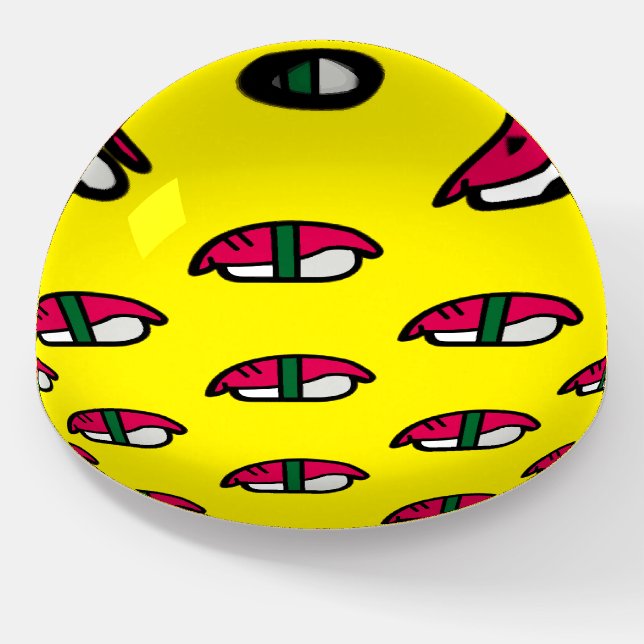 Cartoon Kawaii Sushi, Fish Rice & Seaweed Paperweight (Angled)