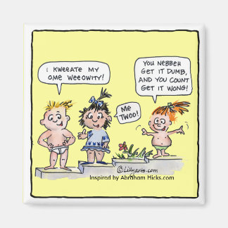 Cartoon Kids I Create My Own Reality Magnet