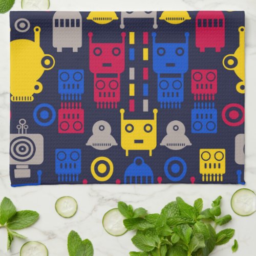 Cartoon Kids Robot Kitchen Towel